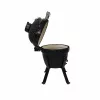 Kamado Bono Picnic keraminis grilis 13 inch su vežimėliu, anglims, juodas