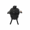 Kamado Bono Picnic keraminis grilis 13 inch su vežimėliu, anglims, juodas
