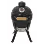 Kamado Bono Picnic keraminis grilis 13 inch su vežimėliu, anglims, juodas