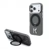 Karl Lagerfeld IML Ring Stand 360 Kameo Metal MagSafe dėklas, skirtas iPhone 18 Pro Max / 17 Pro Max – juodas