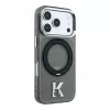 Karl Lagerfeld iPhone 18 Pro / 17 Pro MagSafe IML žiedo stovas 360 Kameo Metal dėklas - juodas