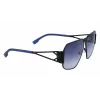 KARL LAGERFELD KL339S-1 Unisex Square Sunglasses - Juodas rėmelis, pilki lęšiai, 61 mm