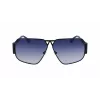 KARL LAGERFELD KL339S-1 Unisex Square Sunglasses - Juodas rėmelis, pilki lęšiai, 61 mm
