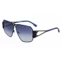 KARL LAGERFELD KL339S-1 Unisex Square Sunglasses - Juodas rėmelis, pilki lęšiai, 61 mm