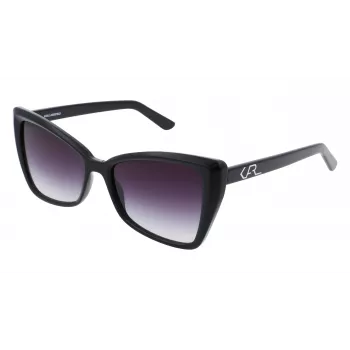 KARL LAGERFELD KL6044S551700 Moteriški akiniai nuo saulės juodi 55/17/140 mm