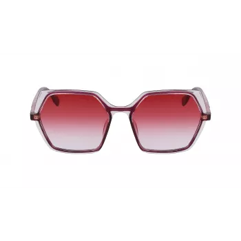 KARL LAGERFELD KL6083S-626 Moteriški katinuko formos akiniai nuo saulės juodi pilkai gradientiniai 56mm