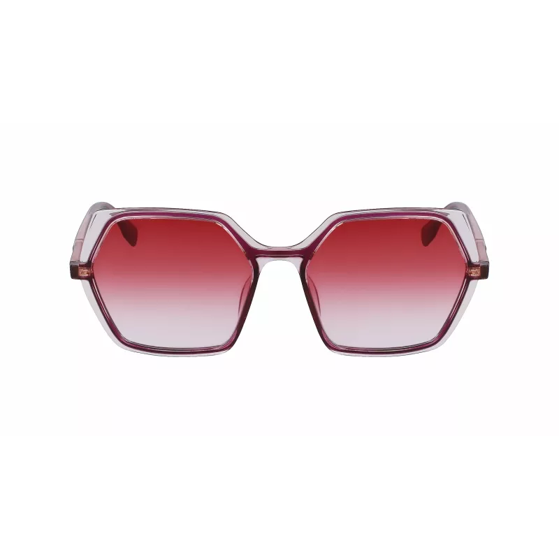 KARL LAGERFELD KL6083S-626 Moteriški katinuko formos akiniai nuo saulės juodi pilkai gradientiniai 56mm