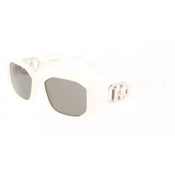 KARL LAGERFELD KL6085S-105 Moteriški kvadratiniai acetatiniai akiniai nuo saulės juodi/pilki 55/18/140 mm