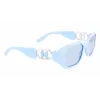 KARL LAGERFELD KL6085S-450 Moteriški Akiniai Nuo Saulės Juodi Rūkyti Pilki 55mm