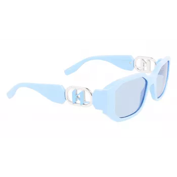 KARL LAGERFELD KL6085S-450 Moteriški Akiniai Nuo Saulės Juodi Rūkyti Pilki 55mm
