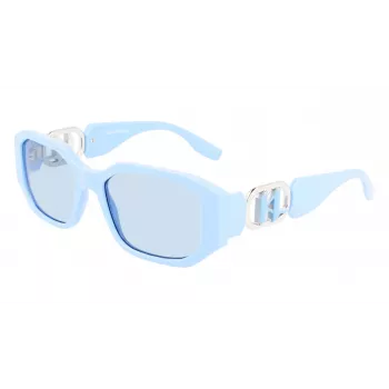 KARL LAGERFELD KL6085S-450 Moteriški Akiniai Nuo Saulės Juodi Rūkyti Pilki 55mm