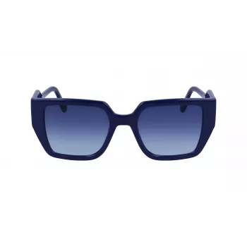 KARL LAGERFELD KL6098S-400 Moteriški Akiniai nuo Saulės Tamsiai Mėlynas Rėmelis Pilki Gradientiniai Stiklai 52mm