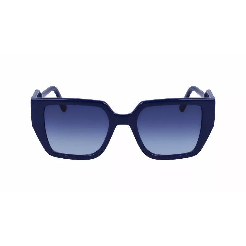 KARL LAGERFELD KL6098S-400 Moteriški Akiniai nuo Saulės Tamsiai Mėlynas Rėmelis Pilki Gradientiniai Stiklai 52mm