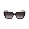 KARL LAGERFELD KL6098SN-240 Moteriški kvadratiniai acetatiniai akiniai nuo saulės - rudas Havana rėmelis, rudi gradientiniai lęšiai - 52/19/140 mm