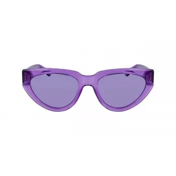 KARL LAGERFELD KL6100S-516 Moteriški Akiniai nuo Saulės - Acetatinis Rėmelis, Pilki Lęšiai, 54mm