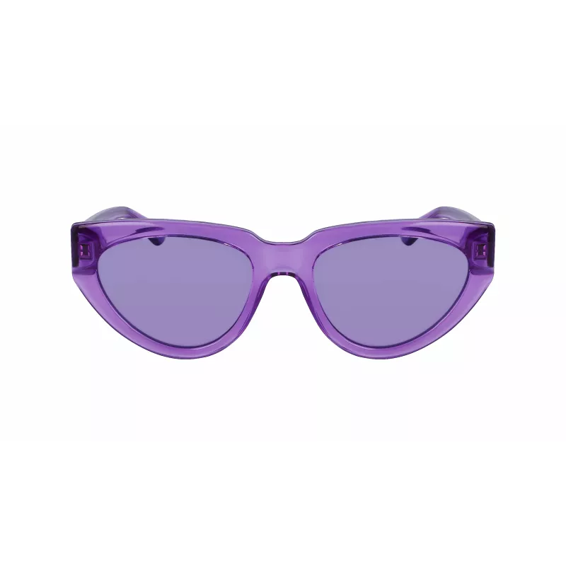KARL LAGERFELD KL6100S-516 Moteriški Akiniai nuo Saulės - Acetatinis Rėmelis, Pilki Lęšiai, 54mm