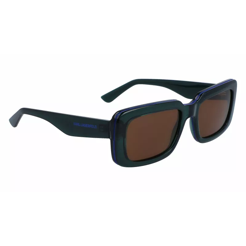 KARL LAGERFELD KL6101S-300 Unisex akiniai nuo saulės 54mm pilki lęšiai juodas acetatinis rėmas UV400