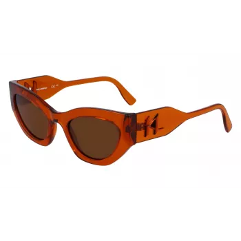 KARL LAGERFELD KL6122S522221 Moteriški akiniai nuo saulės Havana acetato rėmelis rudi lęšiai 52mm