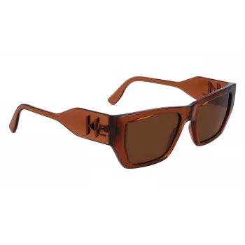KARL LAGERFELD KL6123S541824 Unisex Akiniai, Blizgantis Juodas Rėmelis, Pilki Lęšiai, 54/18/140 mm
