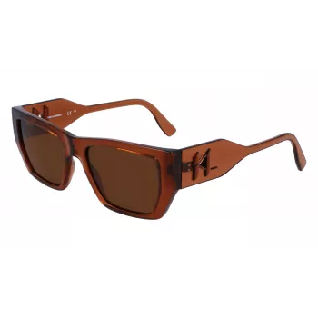 KARL LAGERFELD KL6123S541824 Unisex Akiniai, Blizgantis Juodas Rėmelis, Pilki Lęšiai, 54/18/140 mm