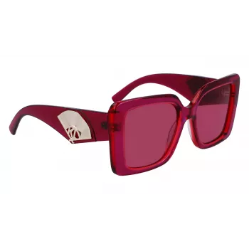 KARL LAGERFELD KL6126S522054 Moteriški kvadratiniai acetatiniai akiniai nuo saulės Havana Brown Gradient 52mm