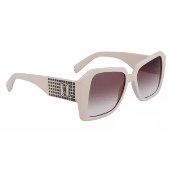KARL LAGERFELD KL6140S531710 Moteriški stačiakampiai akiniai nuo saulės juodi/pilki 53mm