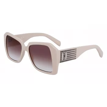 KARL LAGERFELD KL6140S531710 Moteriški stačiakampiai akiniai nuo saulės juodi/pilki 53mm