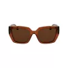 KARL LAGERFELD KL6143S-246 Moteriški akiniai nuo saulės Havana Brown Tortoise acetatinis rėmelis, rudi gradientiniai lęšiai, 53 mm