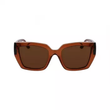 KARL LAGERFELD KL6143S-246 Moteriški akiniai nuo saulės Havana Brown Tortoise acetatinis rėmelis, rudi gradientiniai lęšiai, 53 mm