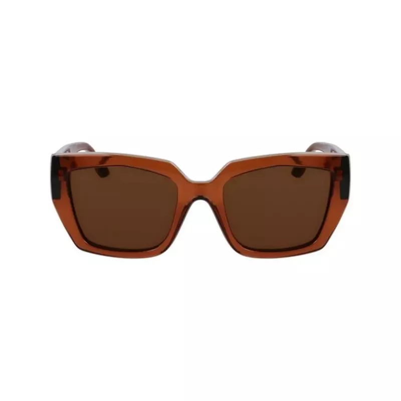 KARL LAGERFELD KL6143S-246 Moteriški akiniai nuo saulės Havana Brown Tortoise acetatinis rėmelis, rudi gradientiniai lęšiai, 53 mm