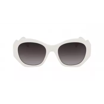 KARL LAGERFELD KL6146S-105 Moteriški Akiniai nuo Saulės Havana Acetatas Kvadratinis Rėmas Rudi Gradientiniai Lęšiai 54mm