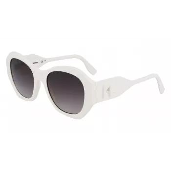 KARL LAGERFELD KL6146S-105 Moteriški Akiniai nuo Saulės Havana Acetatas Kvadratinis Rėmas Rudi Gradientiniai Lęšiai 54mm