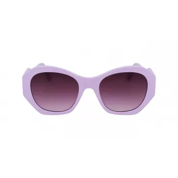 KARL LAGERFELD KL6146S-516 Moteriški kvadratiniai akiniai nuo saulės - juodas rėmelis, pilki gradientiniai lęšiai 54/20/140 mm