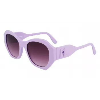 KARL LAGERFELD KL6146S-516 Moteriški kvadratiniai akiniai nuo saulės - juodas rėmelis, pilki gradientiniai lęšiai 54/20/140 mm