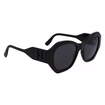 KARL LAGERFELD KL6146SN-1 moteriški akiniai nuo saulės – kvadratinis kačių akies rėmelis iš acetato, UV400 apsauga, 54 mm lęšiai