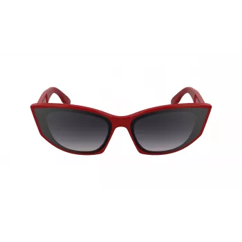 KARL LAGERFELD KL6162S-600 Moteriški drugelio formos akiniai nuo saulės – Raudonas/burgundinis acetatinis rėmelis, gradientiniai rudi lęšiai, 64/14/140 mm