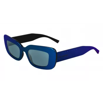 KARL LAGERFELD KL6164S-400 Moteriški katinuko formos akiniai nuo saulės, permatomi mėlyni su pilkais gradientiniais stiklais, 50 mm