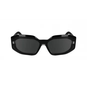 KARL LAGERFELD KL6167S-001 Moteriški Akiniai Nuo Saulės Juodi Pilki 53mm