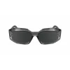 KARL LAGERFELD KL6167S-020 Moteriški kvadratiniai akiniai nuo saulės - juodas acetatinis rėmelis, pilkai dūminiai lęšiai, 53 mm