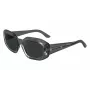 KARL LAGERFELD KL6167S-020 Moteriški kvadratiniai akiniai nuo saulės - juodas acetatinis rėmelis, pilkai dūminiai lęšiai, 53 mm