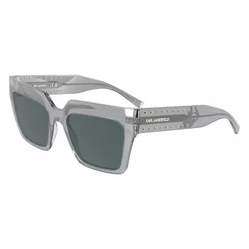 KARL LAGERFELD KL6181S551900 Moteriški katinėlio formos akiniai nuo saulės juodi pilkai gradientiniai 55/19/140 mm