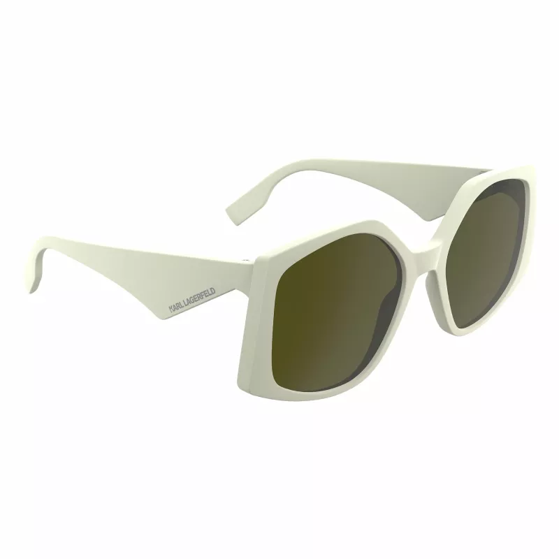 KARL LAGERFELD KL6208S-105 Moteriški Akiniai nuo Saulės - Juodas Acetato Rėmelis, Pilki Polikarbonato Lęšiai, 55 mm