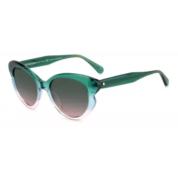 KATE SPADE Women's Elina Cat Eye Sunglasses - Black Frame Grey Gradient Lens 53mm