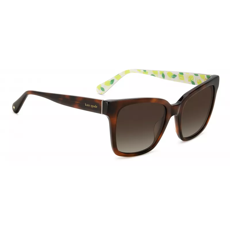 KATE SPADE moteriški akiniai nuo saulės Harlow GS086F5 - kvadratinis acetatinis rėmelis 55/17/140 mm