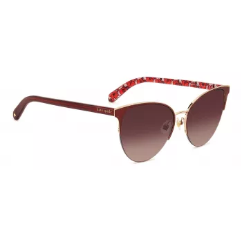 KATE SPADE Moteriški „Izara“ katės akies akiniai nuo saulės – juodas acetato rėmelis su pilkais gradientiniais lęšiais – 57/17/140 mm