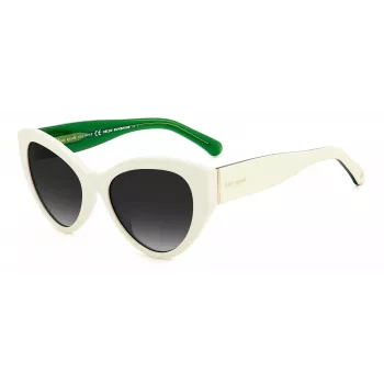 KATE SPADE moteriški akiniai nuo saulės Paisleigh SVK6 stačiakampiai - juodas rėmelis, pilki gradientiniai lęšiai 55/17/140 mm