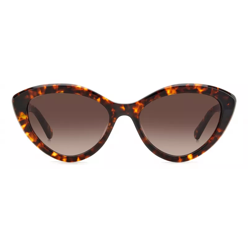 Moteriški akiniai nuo saulės KATE SPADE JUNIGS086F5HA - juodas acetatinis rėmelis, pilki polikarbonatiniai lęšiai, 55/17/140 mm