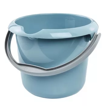 keeeper kibiras su snapeliu 5L Mika, Nordic Blue, Ø24 x 20 cm, apvalus plastikinis kibiras su tiksliu išpylimo snapeliu ir ergonomiška rankena namams, valymui ir sodui