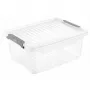 keeeper Clipbox Leonie dėžė su dangčiu, 11,4 L, permatoma, sukraunama, maistui skirta, be BPA, su spaustukais, 37,5 x 28,5 x 16 cm