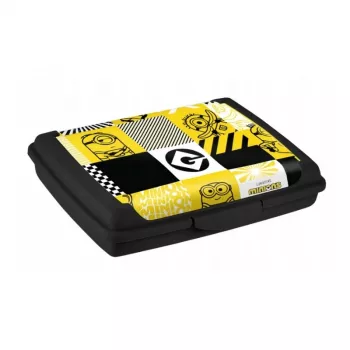 keeeper maisto laikymo indas deco-click-box mini 0,5L Carla Minions Mosaic 17x13x3,5cm juodas
